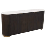 Mayfield Brown 2 Door Mango Wood Sideboard Marble Top