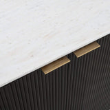 Mayfield Brown 2 Door Mango Wood Sideboard Marble Top