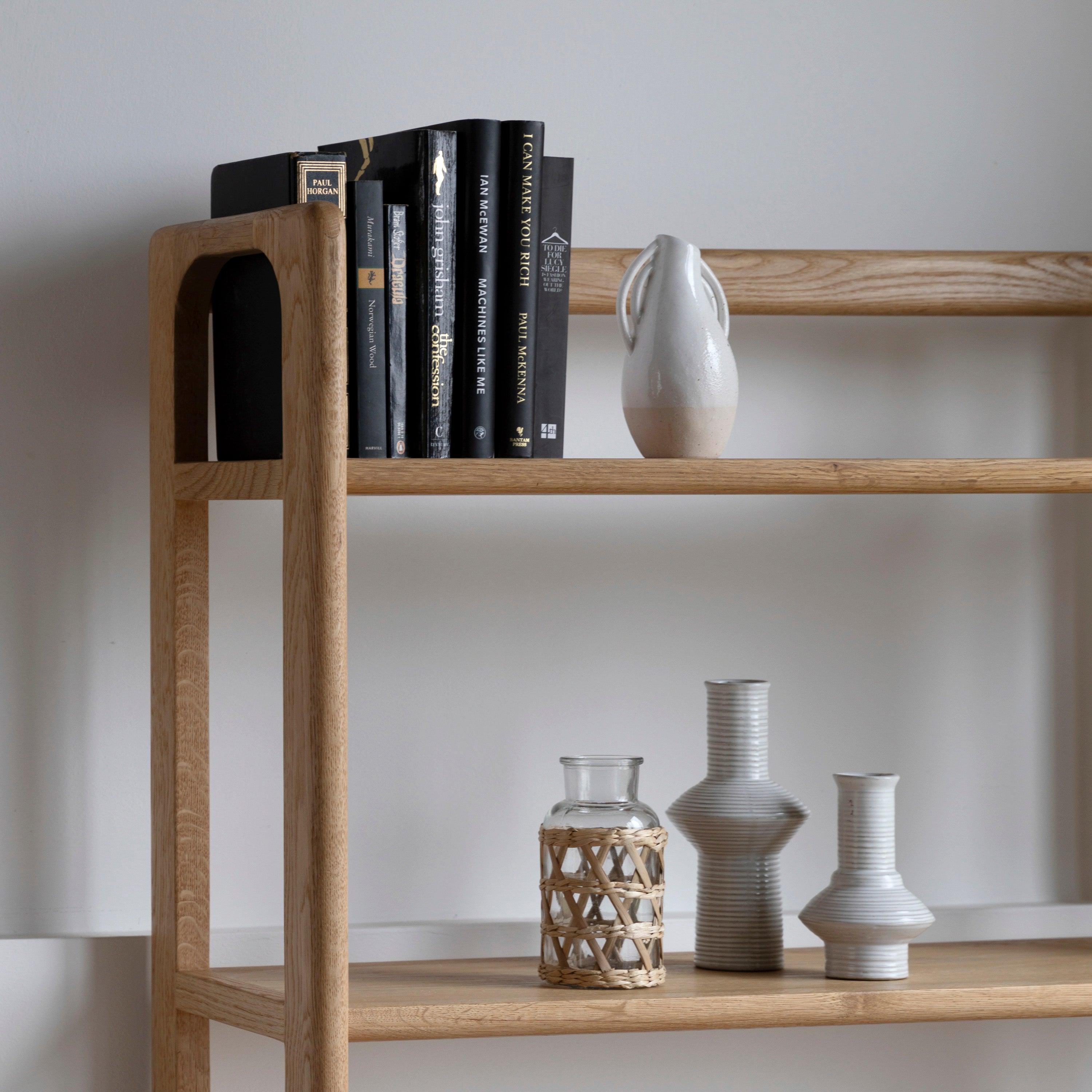 Artisan Open Display Natural Oak Wood - Maison Rêves UK
