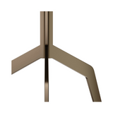 Razor Travertine Top Circular Occasional Table Brushed Bronze Base D50cm