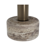 Cooper Brushed Bronze Coffee Table Travertine Top