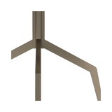 Razor Travertine Top Circular Dining Table Brushed Bronze Base Ø120