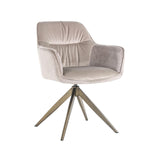 Aline Velvet Swivel Chair with Gold Iron Legs by Richmond Interiors - Maison Rêves UK