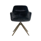Aline Velvet Swivel Chair with Gold Iron Legs by Richmond Interiors - Maison Rêves UK