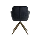 Aline Velvet Swivel Chair with Gold Iron Legs by Richmond Interiors - Maison Rêves UK