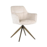 Aline Velvet Swivel Chair with Gold Iron Legs by Richmond Interiors - Maison Rêves UK
