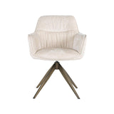 Aline Velvet Swivel Chair with Gold Iron Legs by Richmond Interiors - Maison Rêves UK