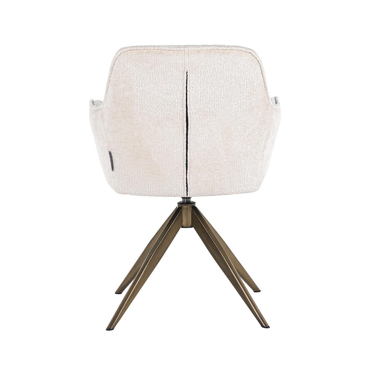 Aline Velvet Swivel Chair with Gold Iron Legs by Richmond Interiors - Maison Rêves UK