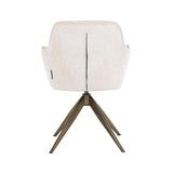 Aline Velvet Swivel Chair with Gold Iron Legs by Richmond Interiors - Maison Rêves UK