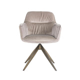 Aline Velvet Swivel Chair with Gold Iron Legs by Richmond Interiors - Maison Rêves UK