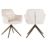 Aline Velvet Swivel Chair with Gold Iron Legs by Richmond Interiors - Maison Rêves UK