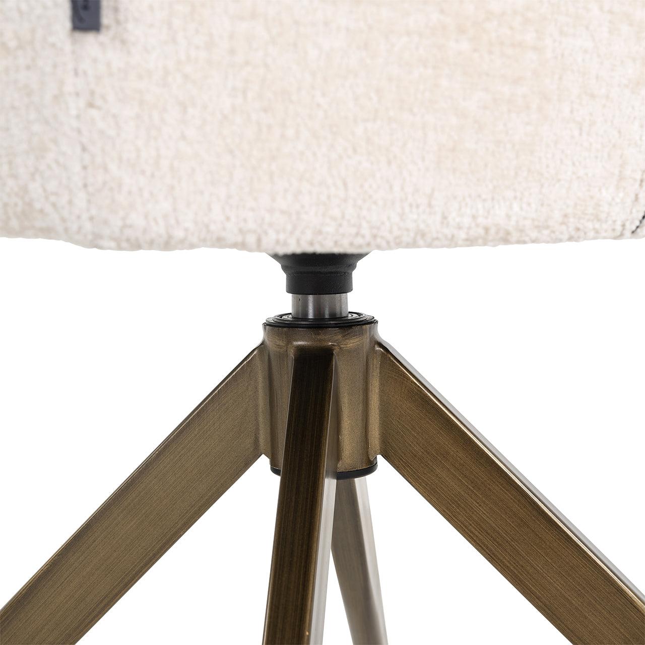 Aline Velvet Swivel Chair with Gold Iron Legs by Richmond Interiors - Maison Rêves UK