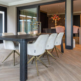 Aline Velvet Swivel Chair with Gold Iron Legs by Richmond Interiors - Maison Rêves UK