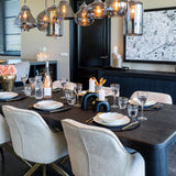 Aline Velvet Swivel Chair with Gold Iron Legs by Richmond Interiors - Maison Rêves UK