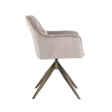 Aline Velvet Swivel Chair with Gold Iron Legs by Richmond Interiors - Maison Rêves UK