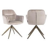 Aline Velvet Swivel Chair with Gold Iron Legs by Richmond Interiors - Maison Rêves UK