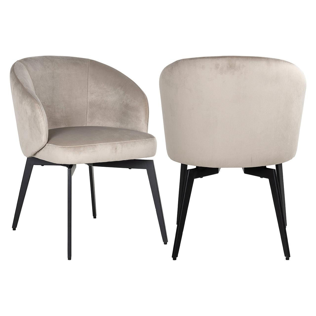 Amphara Dining Chair with Black Legs by Richmond Interiors - Maison Rêves UK