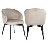 Amphara Dining Chair with Black Legs by Richmond Interiors - Maison Rêves UK