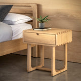 Artisan 1 Drawer Bedside Natural Oak Wood - Maison Rêves UK