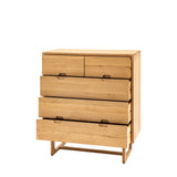 Artisan 5 Drawer Chest Natural Oak Wood - Maison Rêves UK