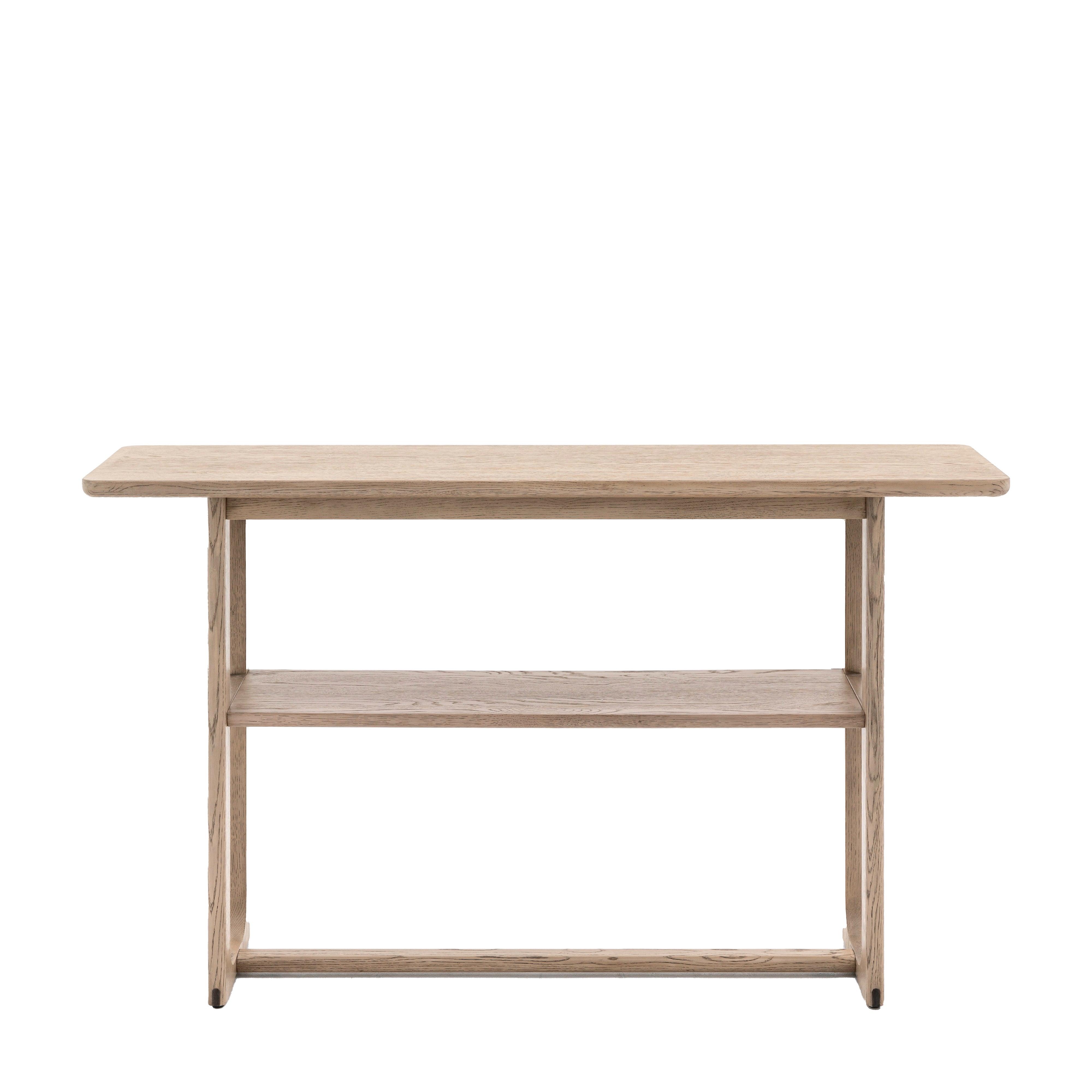 Artisan Console Table Smoked Oak Wood - Maison Rêves UK