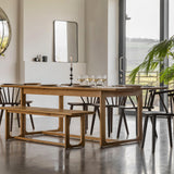 Artisan Extendable Dining Table Natural Oak Wood - Maison Rêves UK