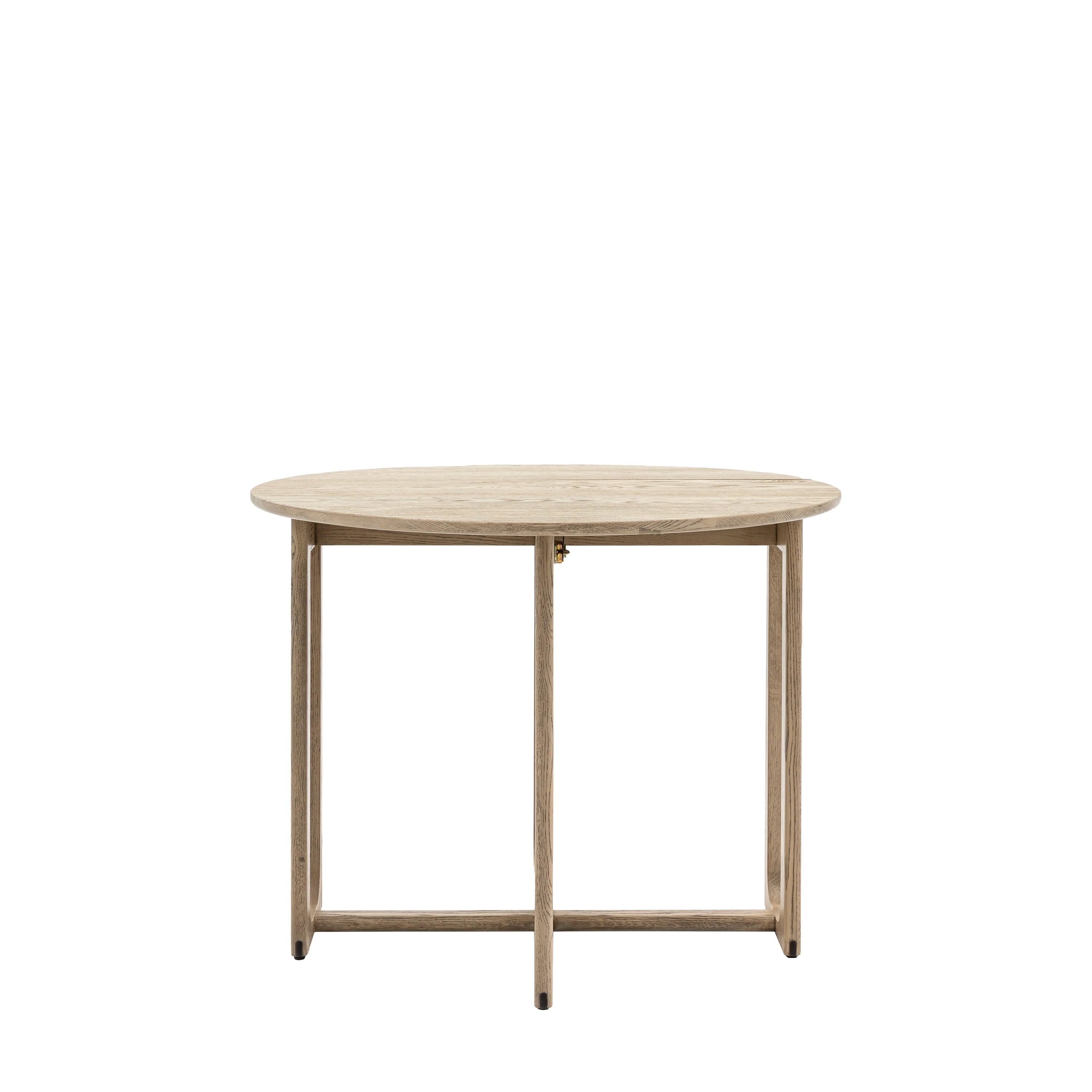 Artisan Folding Dining Table Smoked Oak Wood - Maison Rêves UK