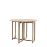 Artisan Folding Dining Table Smoked Oak Wood - Maison Rêves UK