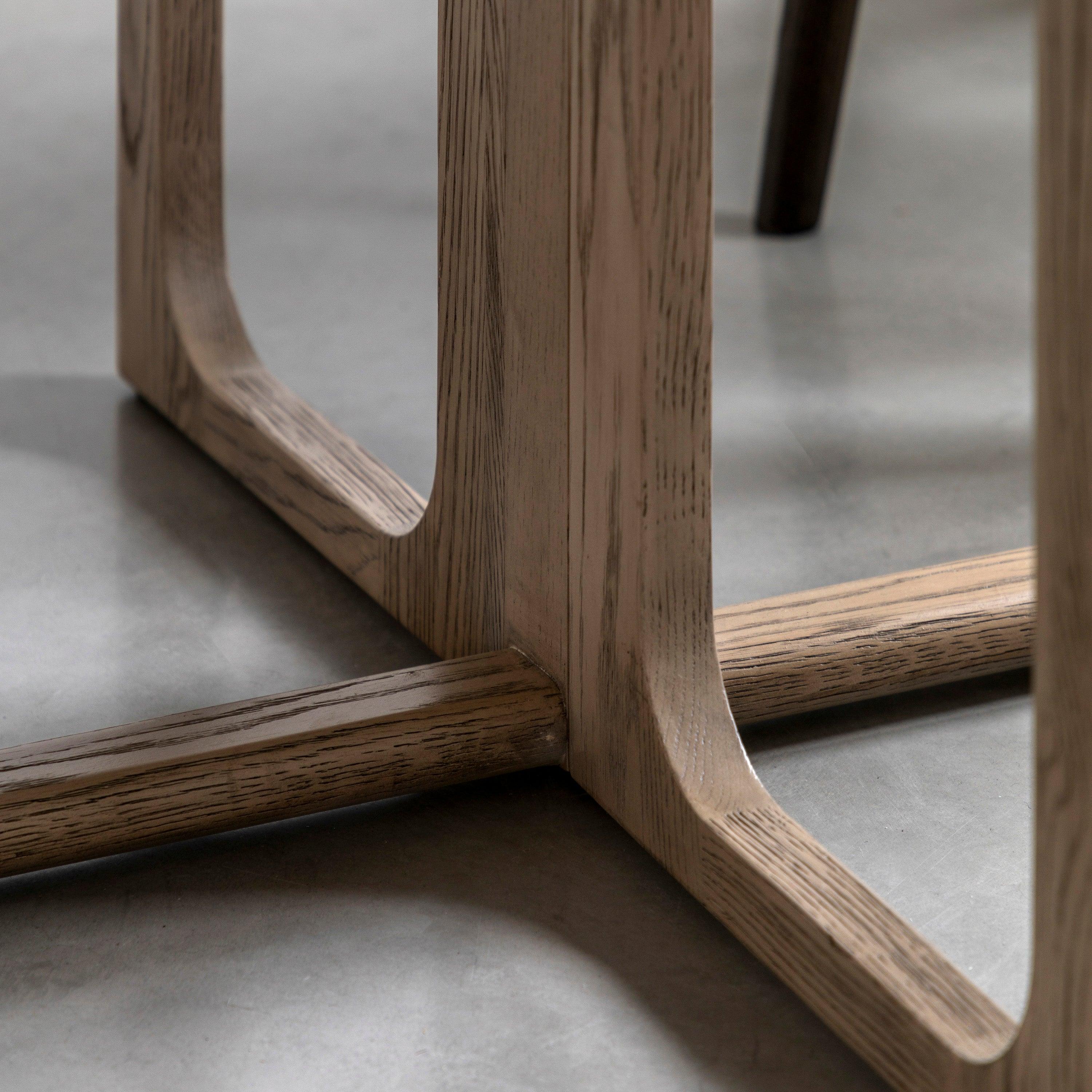 Artisan Folding Dining Table Smoked Oak Wood - Maison Rêves UK