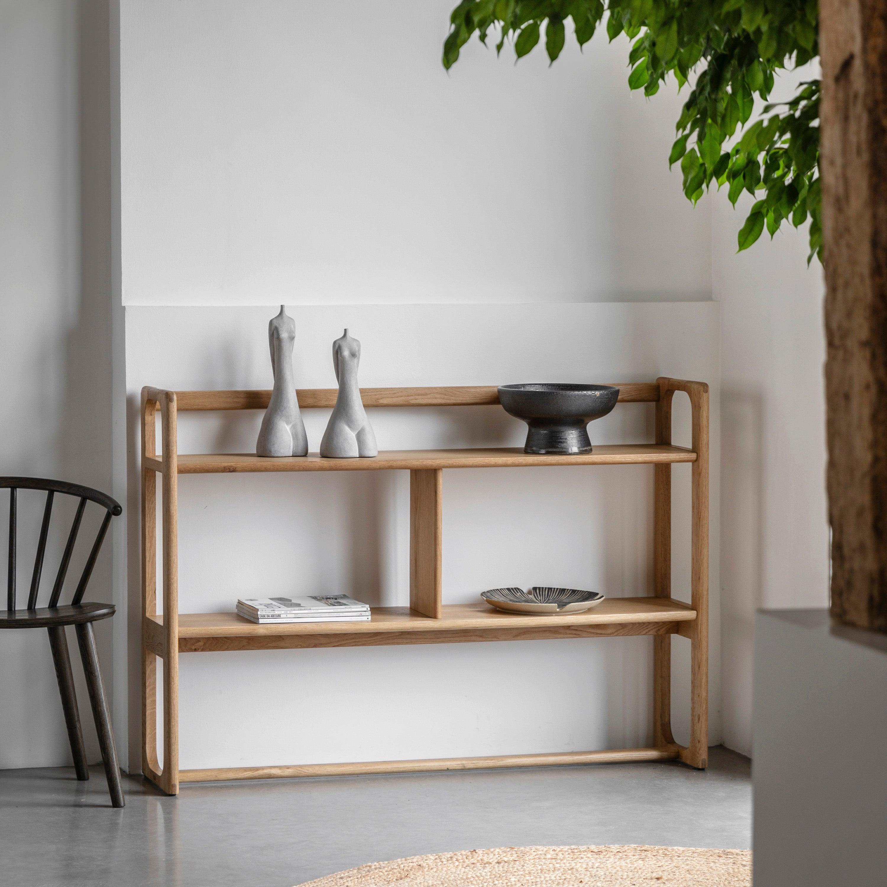 Artisan Open Display Natural Oak Wood - Maison Rêves UK