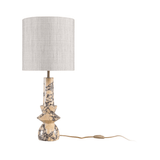 Astro Purple Breccia Marble Table Lamp with Shade - Maison Rêves UK