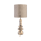 Astro Purple Breccia Marble Table Lamp with Shade - Maison Rêves UK