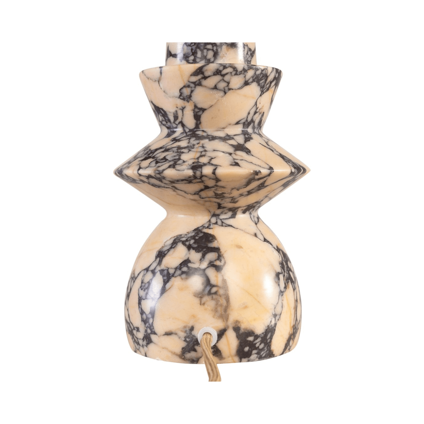 Astro Purple Breccia Marble Table Lamp with Shade - Maison Rêves UK
