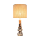 Astro Purple Breccia Marble Table Lamp with Shade - Maison Rêves UK