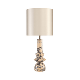 Astro Purple Breccia Marble Table Lamp with Shade - Maison Rêves UK