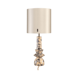 Astro Purple Breccia Marble Table Lamp with Shade - Maison Rêves UK
