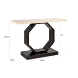 Avalon Bronze Console Table with Travertine Top by Richmond Interiors - Maison Rêves UK