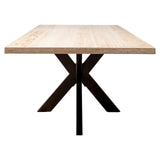 Avalon Rectangular Dining Table with Travertine Top & Bronze Base by Richmond Interiors - Maison Rêves UK