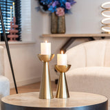 Avalon Round Layered Coffee Table with Travertine Top by Richmond Interiors - Maison Rêves UK