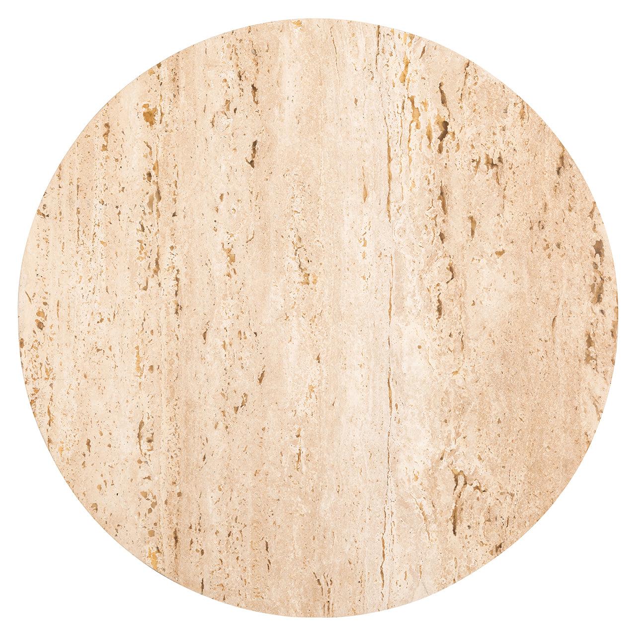Avalon Set of 2 Coffee Tables with Travertine Top & Bronze Base by Richmond Interiors - Maison Rêves UK