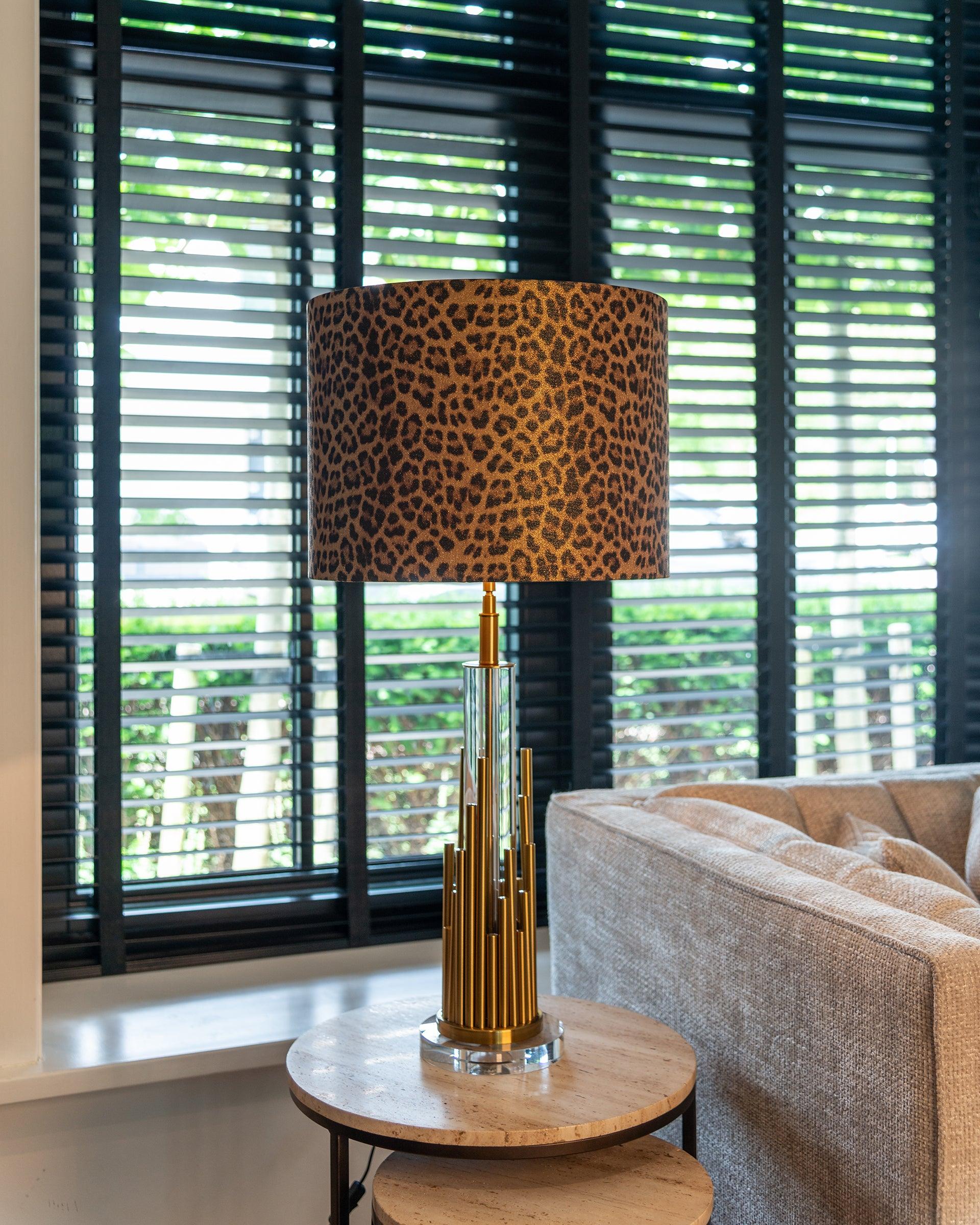 Avalon Set of 2 Side Tables with Travertine Top & Bronze Base by Richmond Interiors - Maison Rêves UK