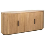 Belfort 4 Door Natural Oak Wood Sideboard by Richmond Interiors - Maison Rêves UK
