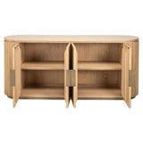 Belfort 4 Door Natural Oak Wood Sideboard by Richmond Interiors - Maison Rêves UK