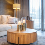 Belfort Natural Oak Wood Circular Coffee Table by Richmond Interiors - Maison Rêves UK