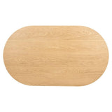 Belfort Natural Oak Wood Oval Coffee Table by Richmond Interiors - Maison Rêves UK