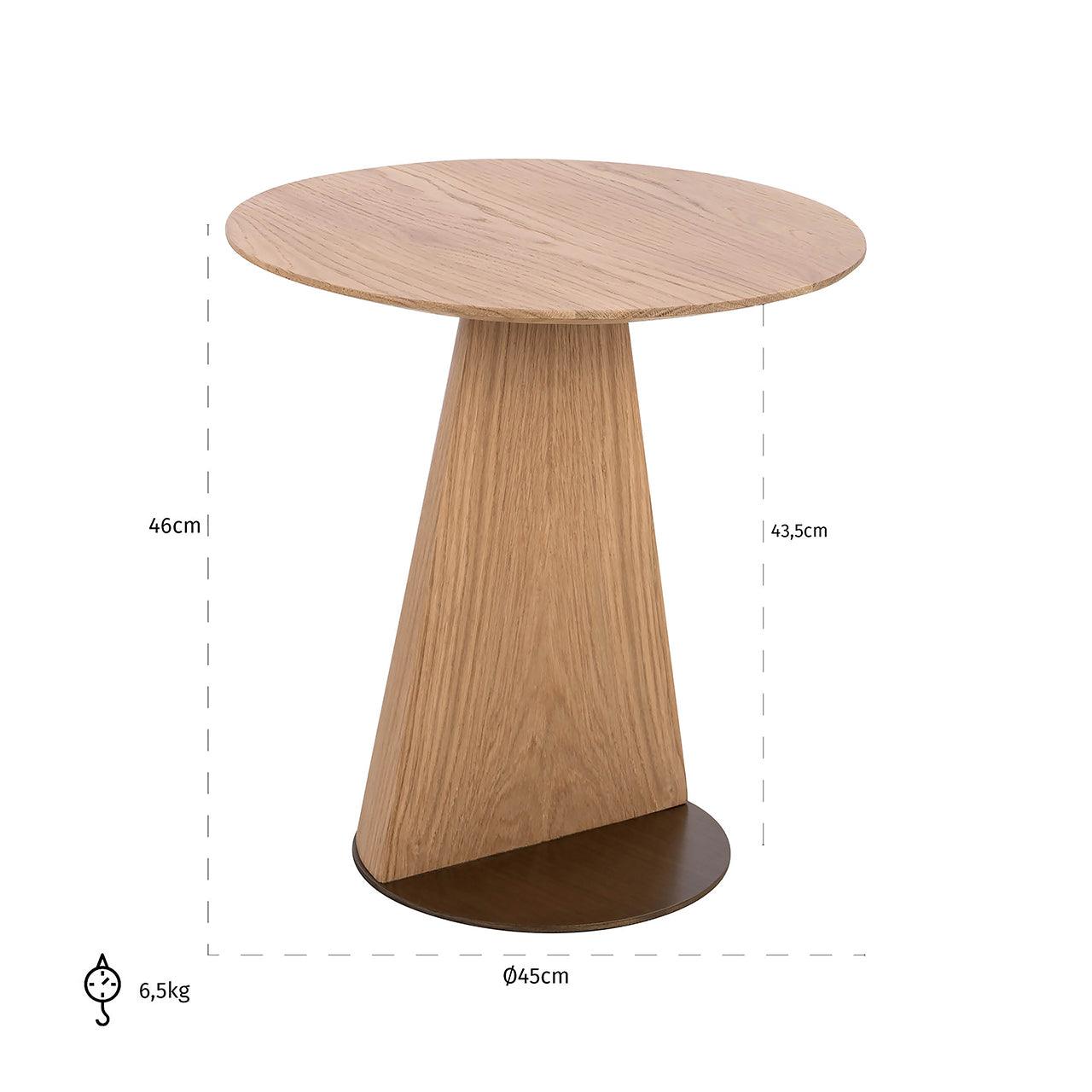 Belfort Natural Oak Wood Side Table by Richmond Interiors - Maison Rêves UK