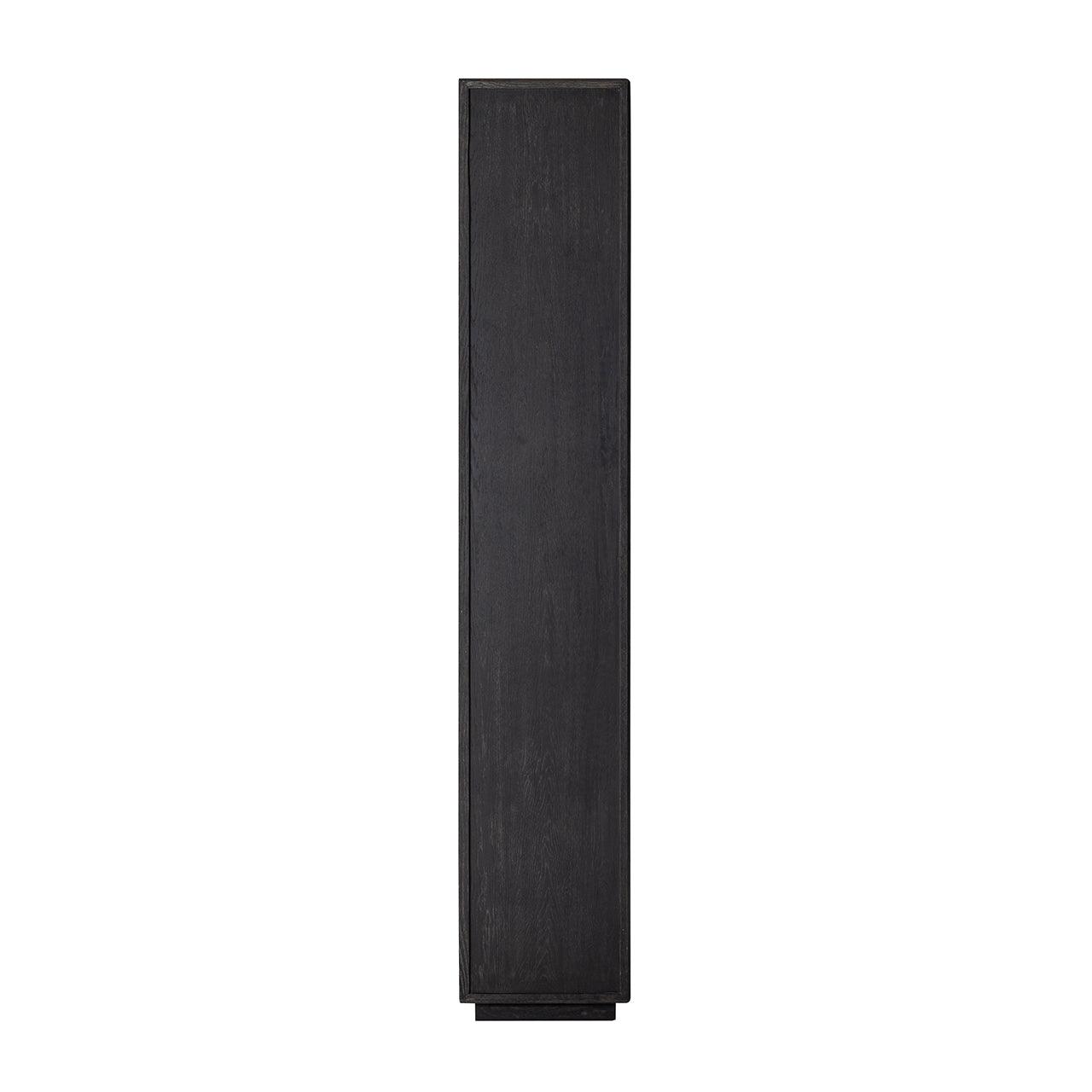 Blackbone Black Rustic Oak Wood Bookcase with 2 Doors by Richmond Interiors - Maison Rêves UK