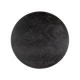 Blackbone Circular Black Rustic Dining Table with Brass Base by Richmond Interiors - Maison Rêves UK