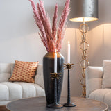 Blackbone Set of 2 Coffee Tables with Black Rustic Oak Top by Richmond Interiors - Maison Rêves UK