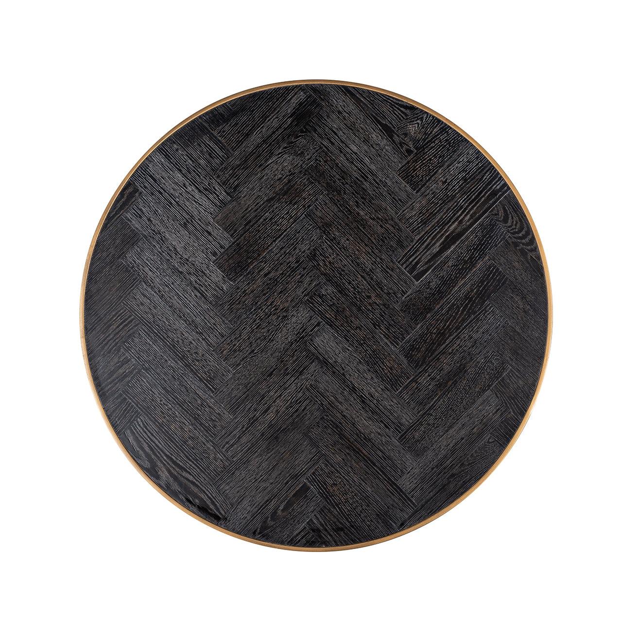 Blackbone Set of 2 Coffee Tables with Black Rustic Oak Top by Richmond Interiors - Maison Rêves UK